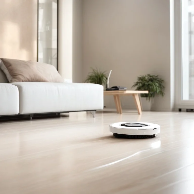 Moptrix AI-Wischroboter navigiert durch Wohnzimmer